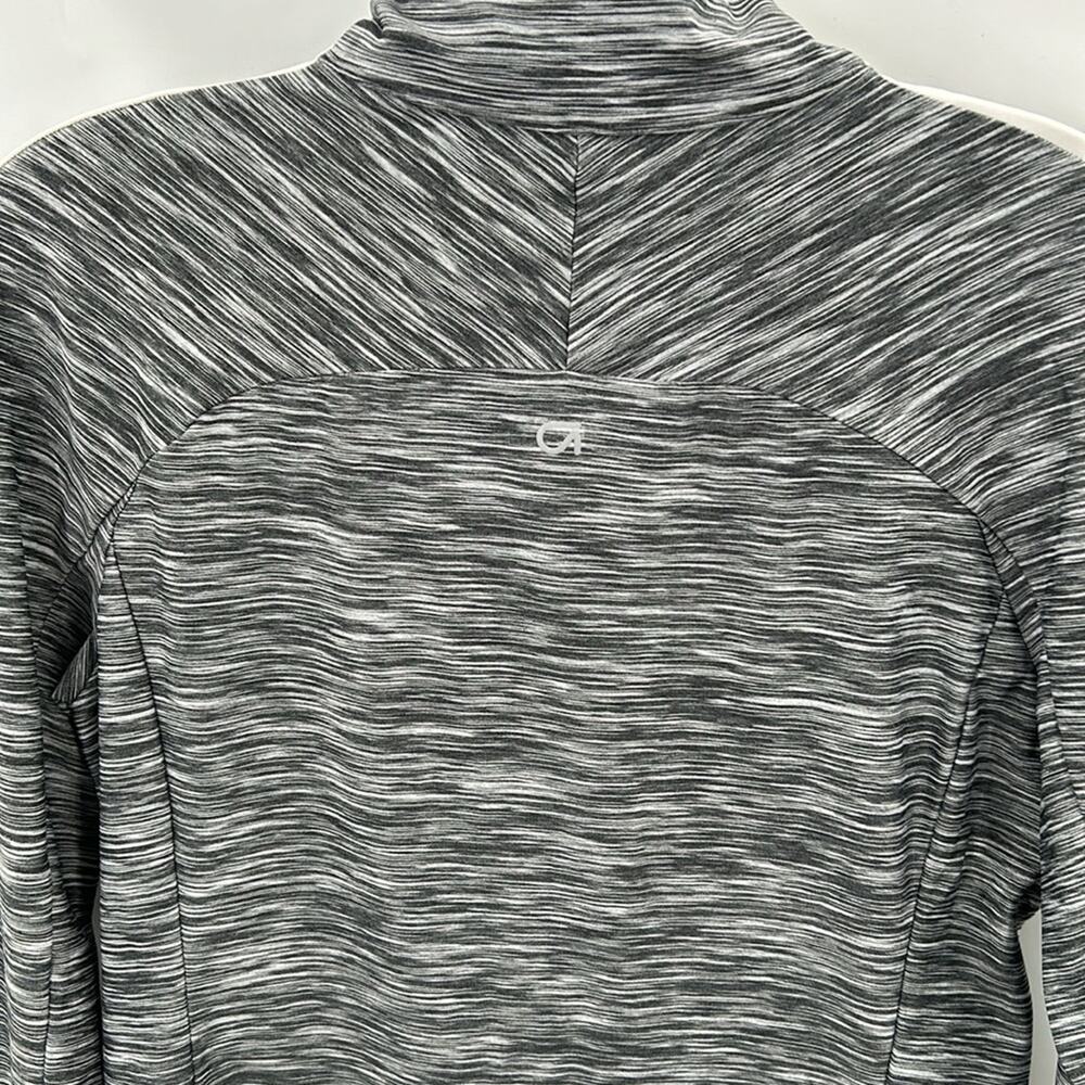 Gap Women's Gray & White Full Zip Active Wear Jacket 2 Zip Pockets Size Small - Picture 7 of 13